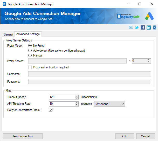 SSIS Google Ads Connection